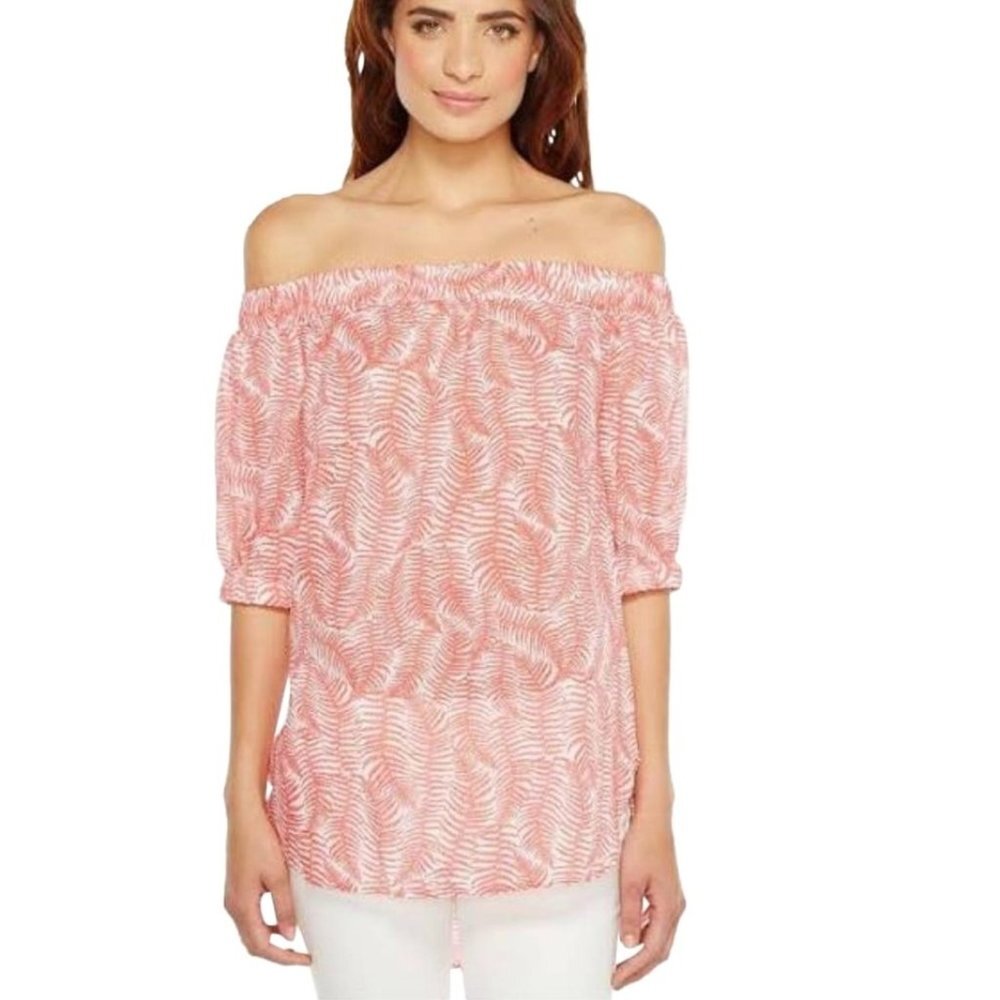 MICHAEL Michael Kors Pella Fern Off-the-Shoulder Top Size M